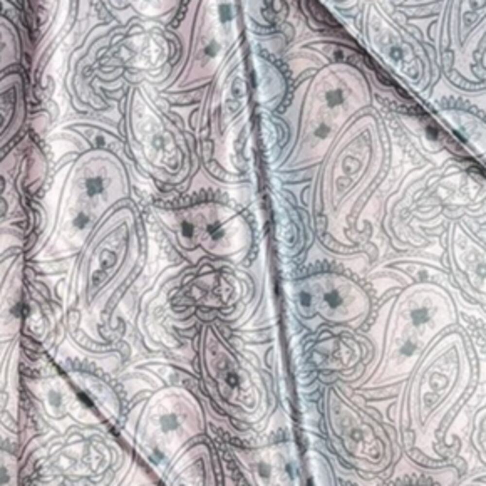 Paisley Pink Grey Western Wild Rag Scarf - Picture 4 of 4